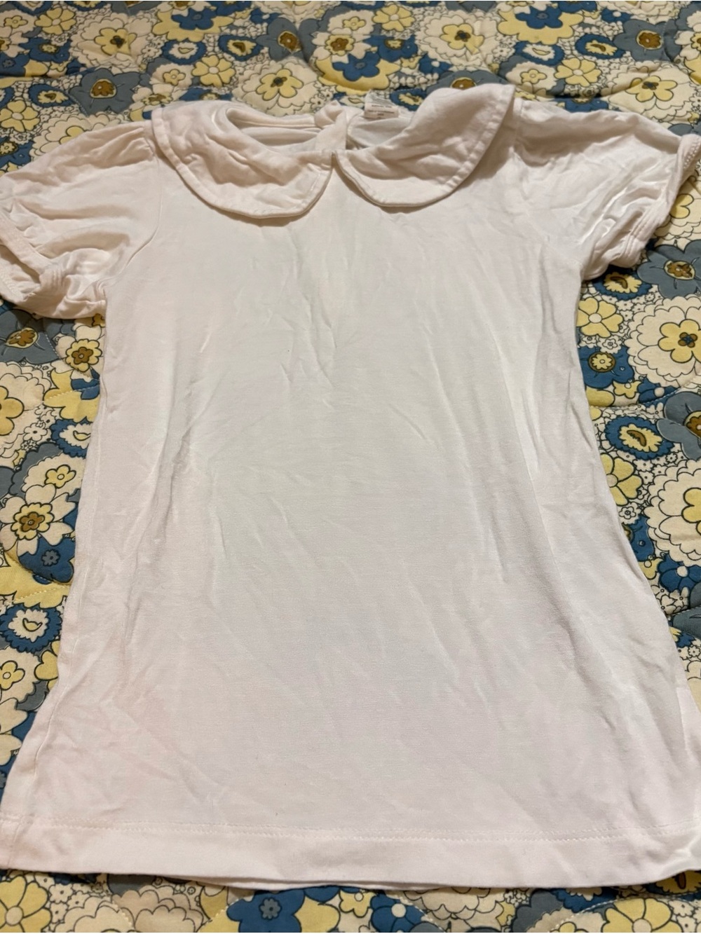 kate quinn girls size 4t oatmeal peter pan top